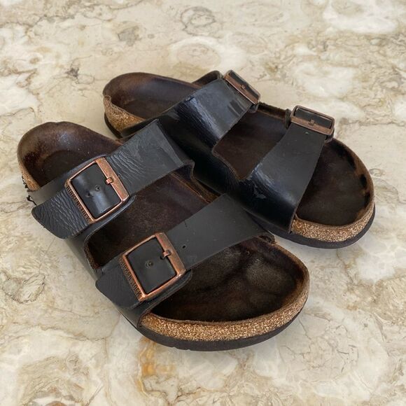 Birkenstock Arizona Soft Footbed Leather Sandals Unisex - Picture 2 of 15